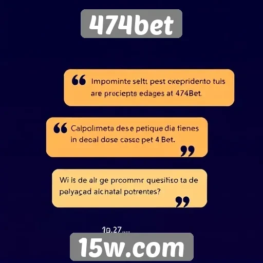 Depoimentos de usuários sobre a experiência no 474bet