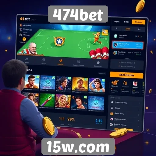 Interface do usuário do 474bet em foco